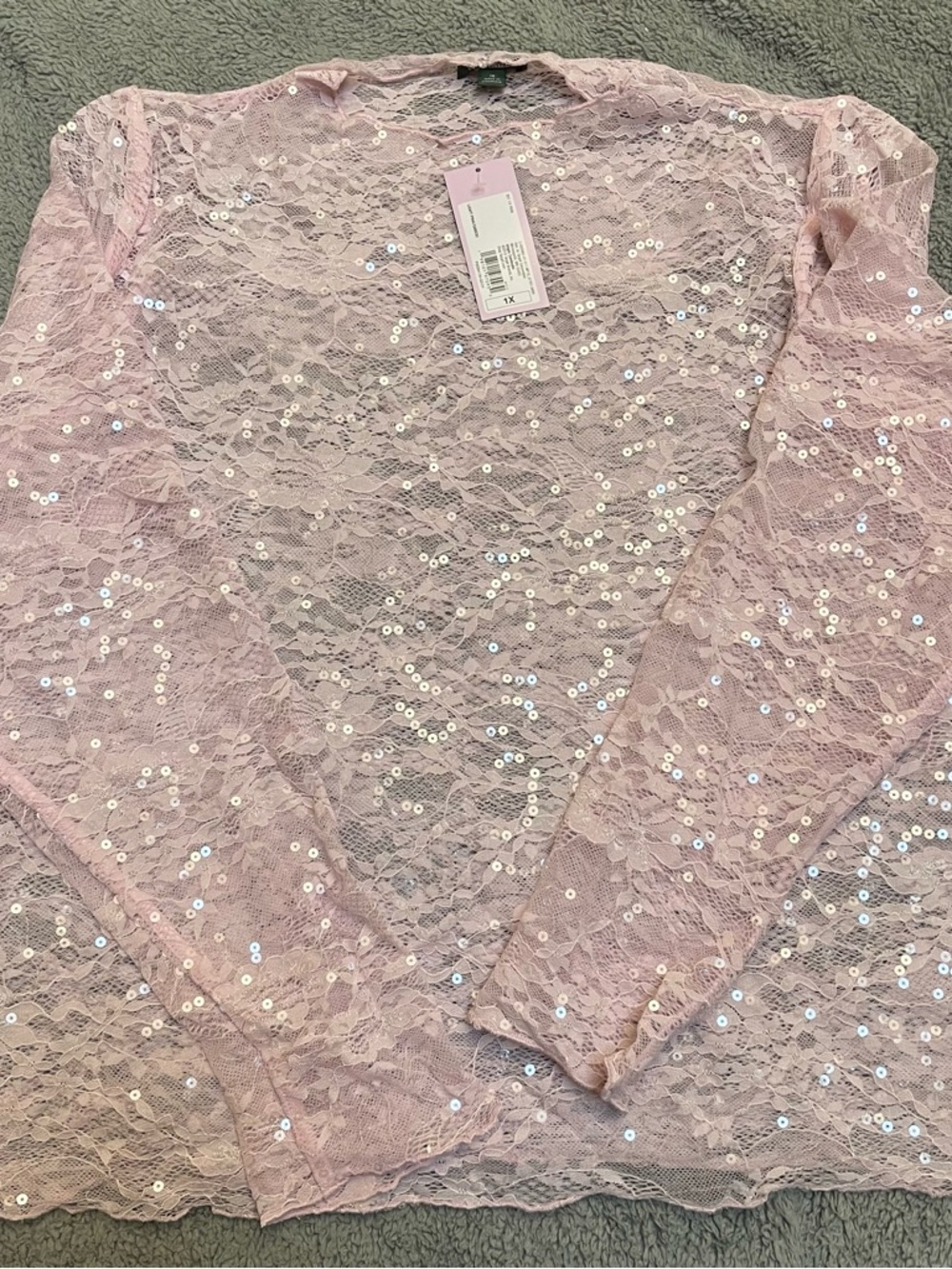 wild fable Pink Lace Sequin Camisole